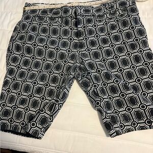 Stylish Black and White Geometric women’s  Shorts